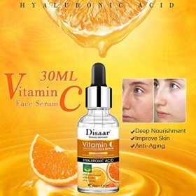 DISAAR BEAUTY Sérum facial hydratant anti-âge à lacide hyaluronique de vitamine C Nourrissement profond anti-acné améliorer 