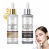 Peel Shot Glow Ampoule de riz blanc/riz noir, 2025 exfoliant visage et corps, duo éclaircissant pour tous les types de peau 