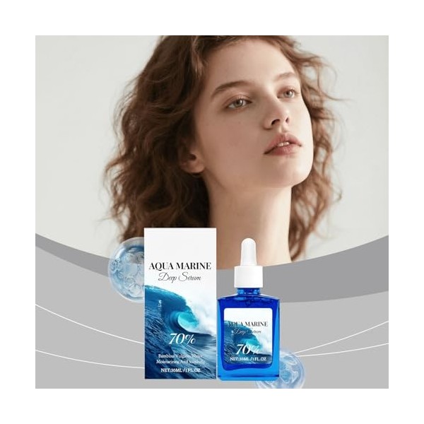 Ocean Hydrating Face Serum - Feuchtigkeitsunterst pour le visage et le cou - Hydratation quotidienne jour et nuit - Sérum pou...