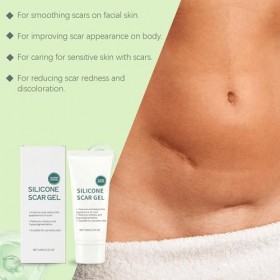 Gel Cicatriciel – Gel Centella Asiatica & Panthénol pour le Visage et le Corps, Réduit les Rougeurs et la Pigmentation, Convi...