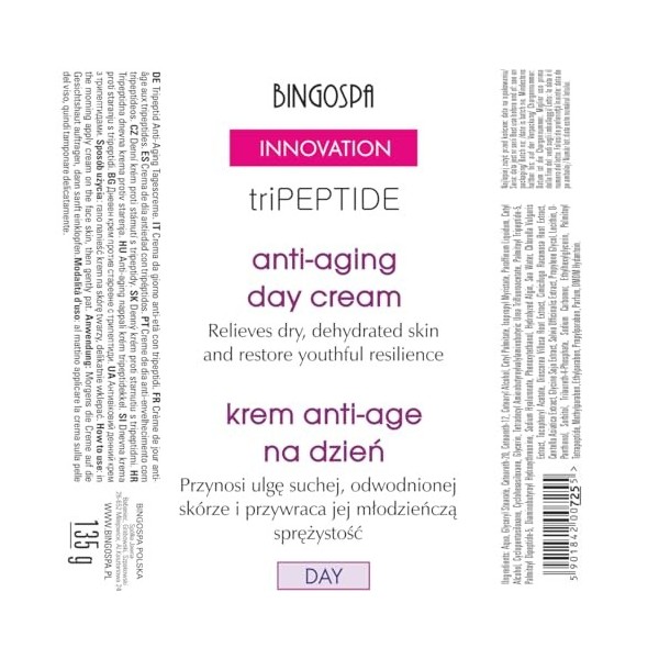 BINGOSPA Crème de jour anti-âge anti-âge 135 g