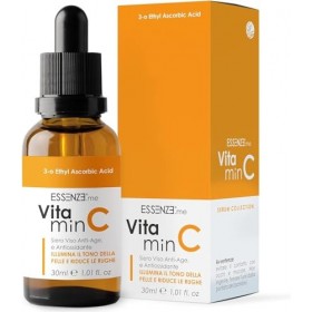 Essenze - Sérum Visage Vitamine C Anti-rides et Illuminant - Hydratant et Raffermissant, pour le Contour des Yeux - Peau Liss