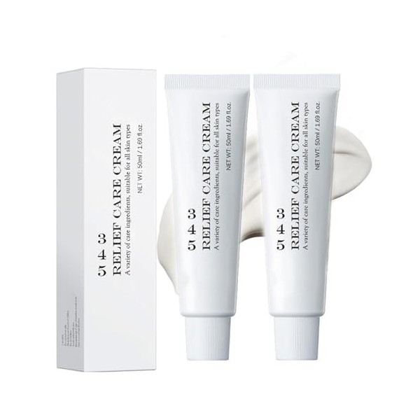 345 Relief Cream, 345 Creme Visage Hydratante, 345 Cream, Hydrate et Apaise, Répare la Barrière Cutanée, Convient à Tous les 