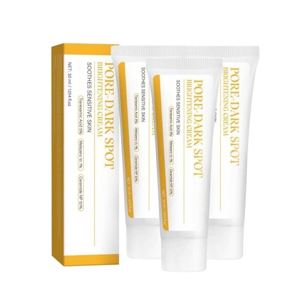 Creme Anti Taches Brunes Visage, Creme Eclaircissante Peau Noir Puissant, Crème Decolorante Visage, Lait Eclaircissant Anti T...