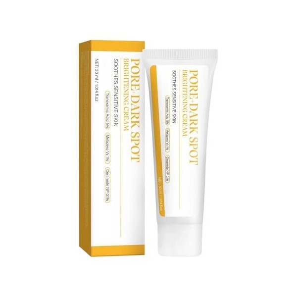 Creme Anti Taches Brunes Visage, Creme Eclaircissante Peau Noir Puissant, Crème Decolorante Visage, Lait Eclaircissant Anti T...