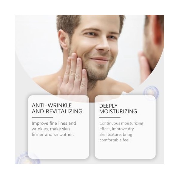 Baume anti-rides au suif, hydratant naturel au suif, anti-rides et hydratant pour hommes jour et nuit, hydratation en profond...