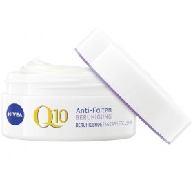 NIVEA Q10 Crème de jour sans parfum avec SPF 15, soin raffermissant du visage à lextrait de réglisse pour peaux sensibles, Q