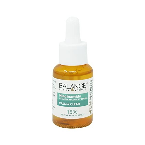 Balance Active Formula Niacinamide Sérum de récupération des imperfections – 15% de niacinamide pour une peau claire, réducti