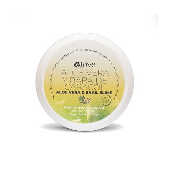 Ejove Crème à lAloe Vera et à la Bave dEscargot, 200 ml | Eclaircissement de la peau | Anti-acné | Anti-imperfections | Crè C...