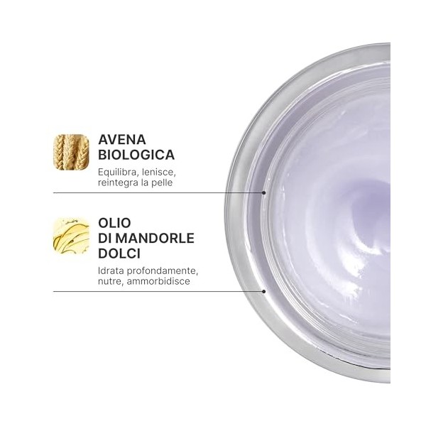 Phyto Live Laboratories Crème hydratante pour le visage 24H - Nettoyant hydratant - Amande Douce et Avoine bio - Taille 50 ml