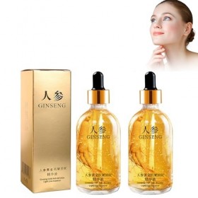 Grgowe 2 Pièces Essence Anti-Âge Au Ginseng,Sérum Pour Le Visage Au Ginseng,Huile Essentielle De Ginseng Pour Réduisant Rides