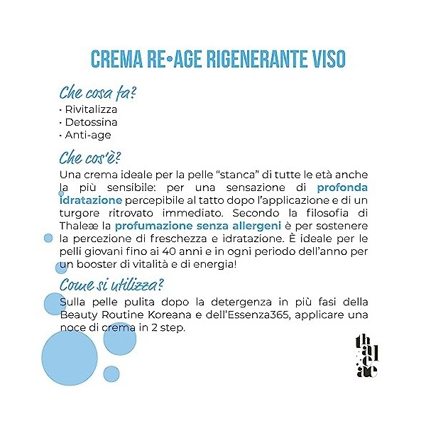 THALEAE, Rio-Age, Crème visage régénérante 15 ml, gel-émulsion revitalisant, avec fonction détoxifiante et anti-âge, hydrate 