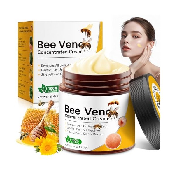 Crème de soin de la peau au venin dabeille - Crème Skincare pour le visage et le corps - Crème complète de venin dabeille -