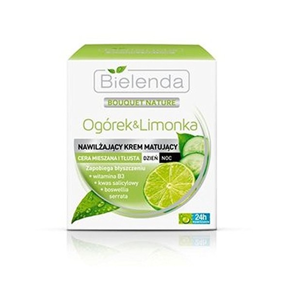 Bielenda Bouquet Nature Cucumber & Lime Moisturizing Mattifying Face Cream 50ml