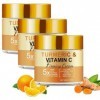 Crème Visage Au Curcuma et à La Vitamine C,Creme Anti Tache Visage,Creme Eclaircissante Hydratante Visage,Crème Collagène Pou...