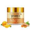 Crème Visage Au Curcuma et à La Vitamine C,Creme Anti Tache Visage,Creme Eclaircissante Hydratante Visage,Crème Collagène Pou...
