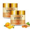 Crème Visage Au Curcuma et à La Vitamine C,Creme Anti Tache Visage,Creme Eclaircissante Hydratante Visage,Crème Collagène Pou...