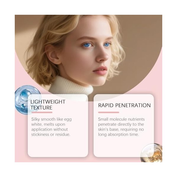 Sérum facial au collagène au rétinol, sérum anti-âge, anti-rides, essence hydratante instantanée, hydratation profonde, assou...