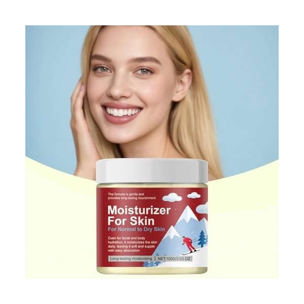 Crème Hydratante Visage Et Corps – Légère, Non Grasse For Soulager La Peau Sèche, Utilisation De Jour Nuit, Soins Sensible