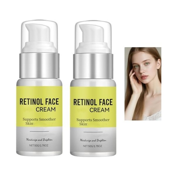 Retinol Face Cream with Collagen & Niacinamide – Hydrating Gentle Facial Moisturizer for Dry And supple Skin & Uneven Tone, F...