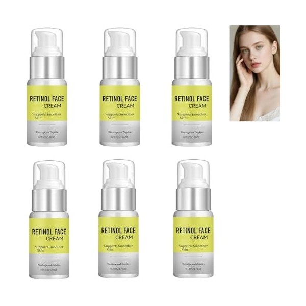 Retinol Face Cream with Collagen & Niacinamide – Hydrating Gentle Facial Moisturizer for Dry And supple Skin & Uneven Tone, F...