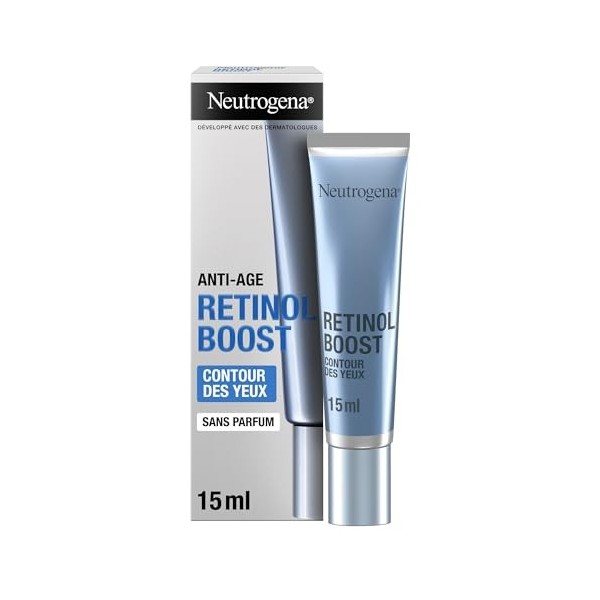 Neutrogena – Soin Anti-Âge Retinol Boost Contour des Yeux tube de 15 ml – Soin du visage pour combattre les signes de lâge