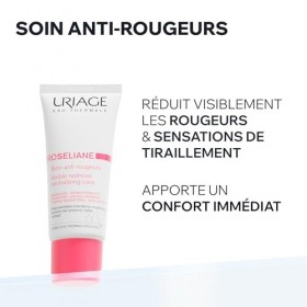 Uriage Roseliane Crème Anti-Rougeurs - Beurre de Karité, Extraits de Ginseng et dAlgues - Apaise, Hydrate, Réduit Visiblemen