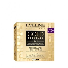 Eveline Cosmetics Gold Peptides Luxus Lifting Crème 70+ anti-rides, raffermissante et hydratante pour le visage pour peaux ma