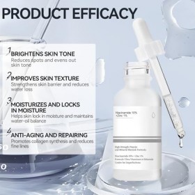 Serum Niacinamide, Niacinamide 10% + Zinc 1%, Niacinamide Serum, serum Anti Imperfection, Sérum Lissant pour les Peaux à Impe