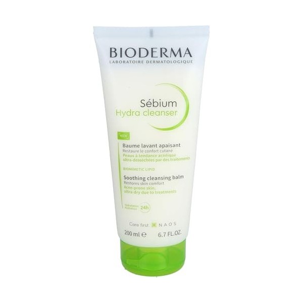 BIODERMA Sébium Hydra Cleanser – Baume lavant apaisant – Agit contre le dessèchement cutané lié aux traitements contre l’acné