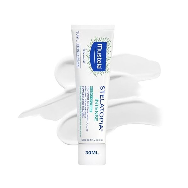 Mustela - Stelatopia® Intense - Crème Eczéma Atopique - Soin pour Le Corps Apaisant sans Cortisone - Ectoin®, Céramides, Huil
