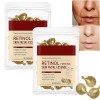 Capsules dessence hydratante raffermissante au rétinol pour le visage et le cou, sérum anti-âge, hydratation intense et rédu ...