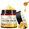 Beef Tallow Skincare - Rindertalg Bio Creme, Rindertalgbalsam zur Hautpflege,Tallow and Honey Balm for Cracked, Rindertalg Bi