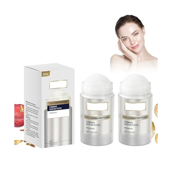 Stick Raffermissant Aux Peptides De Collagène – 2 Pièces, Enrichi En Rétinol Et Antioxydants Pour Resserrer Et Raffermir Visi
