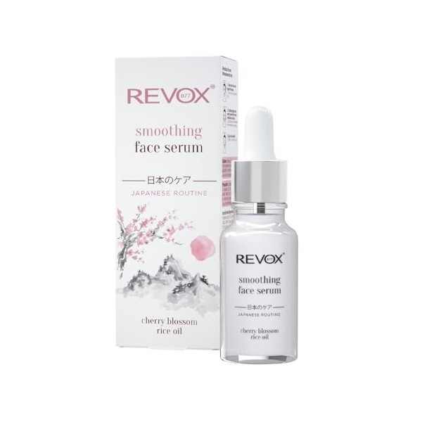 REVOX B77 - Sérum Visage Lissant Routine Japonaise, 20 ml, Sérum Hydratant Visage, Extrait De Fleur De Cerisier Et De Riz, Li...