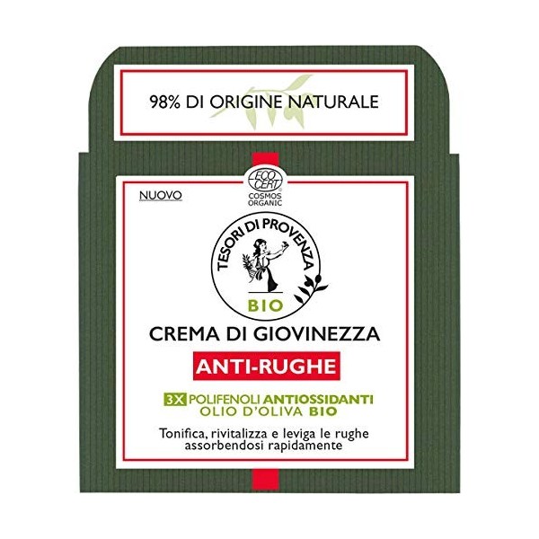 Tesori di Provenza Crema di Giovinezza Anti-Rughe Crèmes de jour et de nuit Visage, Cou 50 ml