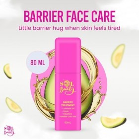Sol Beauty Soin visage barrière Crème barrière hydratante soin visage hydratant, crème visage légère à lhuile davocat pour 