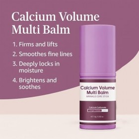 Baume multi-volume de calcium, bâton hydratant au collagène coréen, anti-âge, hydratant, convient pour les yeux, le visage, l