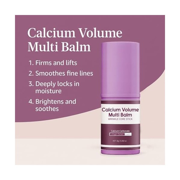 Baume multi-volume de calcium, bâton hydratant au collagène coréen, anti-âge, hydratant, convient pour les yeux, le visage, l