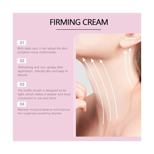 Crème Pour Le Cou à La Rétinol 50g - Anti-âge Raffermissante Pour Le Cou & Décolleté, Lisse Les Rides Et Ridules, Hydratation