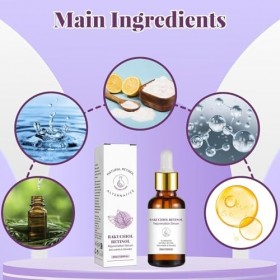 Sérum au rétinol pour le visage, sérum au rétinol Bakuchiol avec acide hyaluronique pour le visage anti-rides, sérum anti-âge