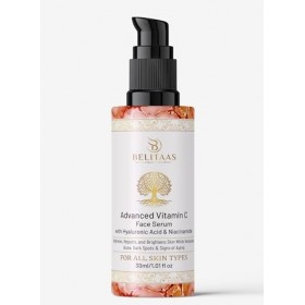 Belitaas Vitamin C Face Serum for Glowing Skin | Purest Vitamin C L-Ascorbic Acid with Hyaluronic Acid | Moisturizing Serum