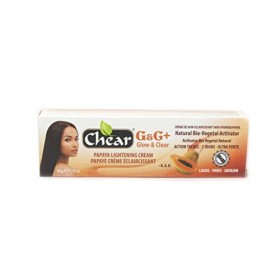 G&C+ Crème éclaircissante pour le visage à la papaye 50 g – pour peaux foncées, avec acide kojique, taches sombres, marques d