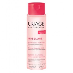 Uriage Roseliane Nettoyant Visage Anti-Rougeurs à lHuile de Mauve, Calendula, Rose & Noyau dAbricot - Lait Frais Démaquilla