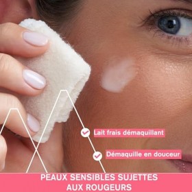 Uriage Roseliane Nettoyant Visage Anti-Rougeurs à lHuile de Mauve, Calendula, Rose & Noyau dAbricot - Lait Frais Démaquilla