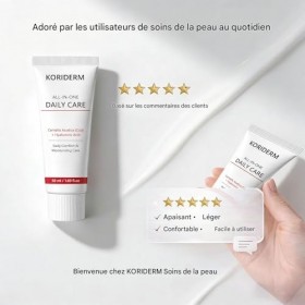 Koriderm Time Reverse Cream All-In-One , 2026 Koriderm Centella Creme Hydratante & Hyaluronic Acid, Soins de la Peau Pour un ...