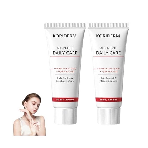 Koriderm Time Reverse Cream All-In-One , 2026 Koriderm Centella Creme Hydratante & Hyaluronic Acid, Soins de la Peau Pour un ...