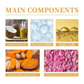 Dyceittdia 2pcs Nettoyant pour le Visage au Curcuma, Mousse Nettoyante au Curcuma, Nettoie la peau du Visage en Profondeur, R