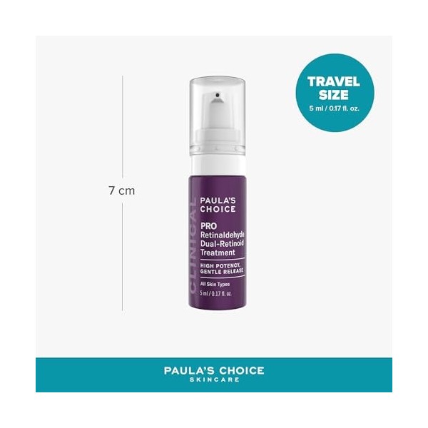 Paulas Choice CLINICAL Pro Traitement Rétinaldéhyde Duo -Anti Âge Sérum Visage - Améliore la netteté du tein - Atténue les S