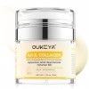 OUKEYA Crème Cou au Collagène et Peptides, Crème Anti-Rides Raffermissante et Hydratante pour Cou et Décolleté, améliore l’él...